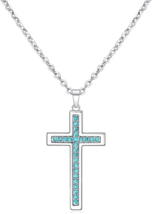 Baptism Cross Necklace for Women,First Communion Gold Cross Necklaces Jewelry Gifts for Women