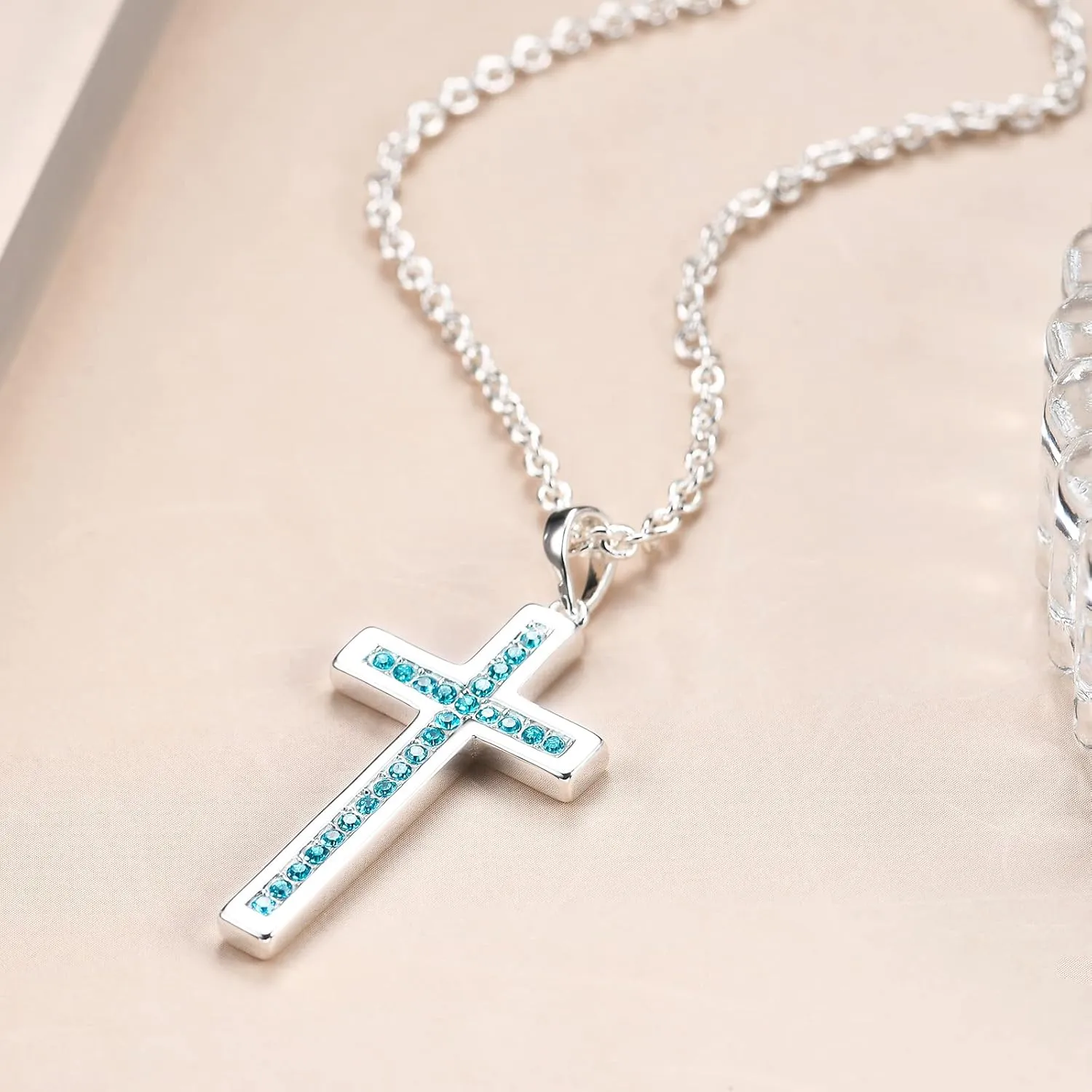 Baptism Cross Necklace for Women,First Communion Gold Cross Necklaces Jewelry Gifts for Women