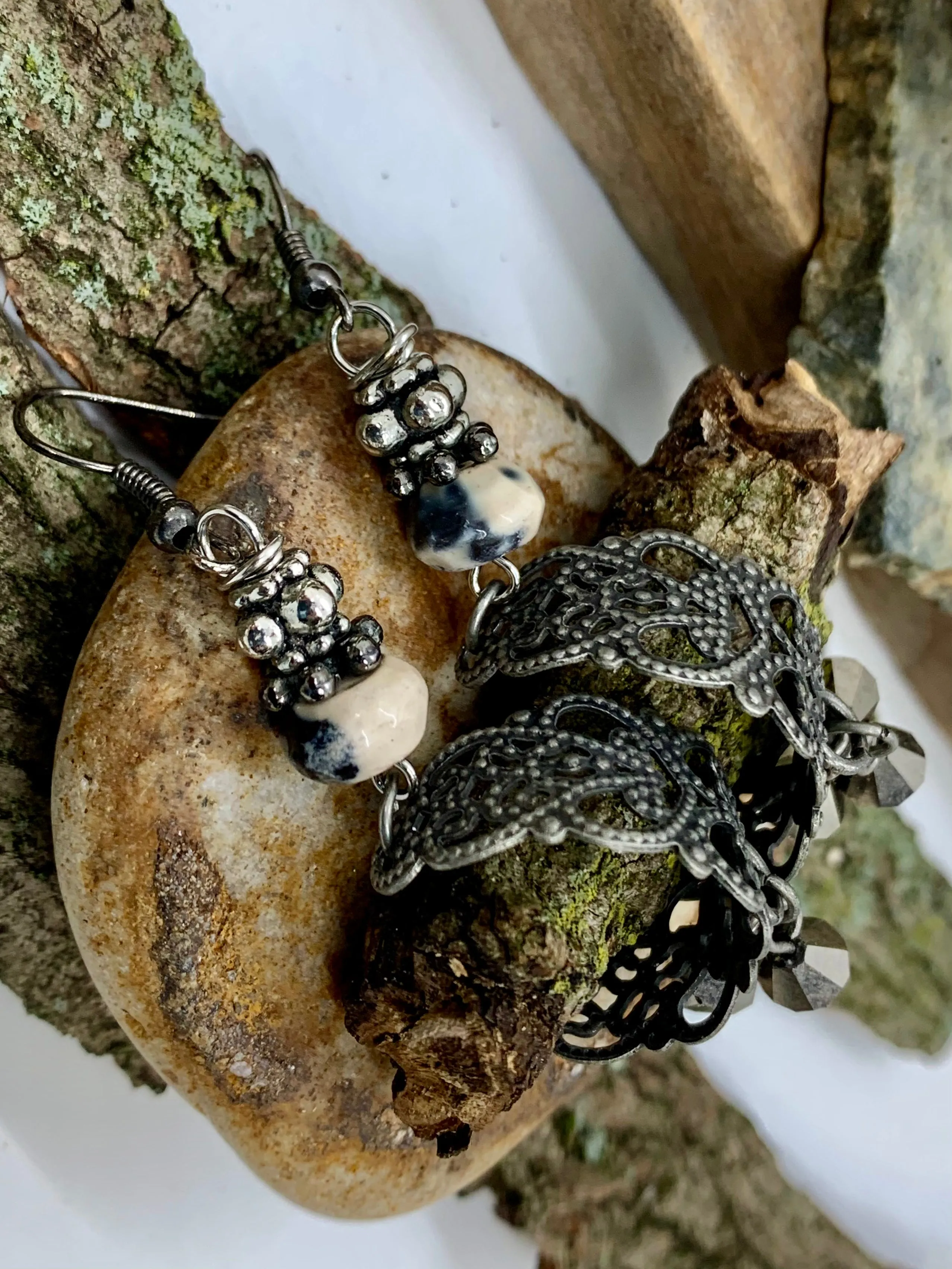Beaded Filigree Hoop Earrings # 2