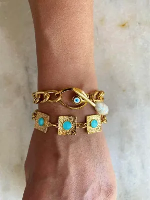 Beaded Gold Bracelet
