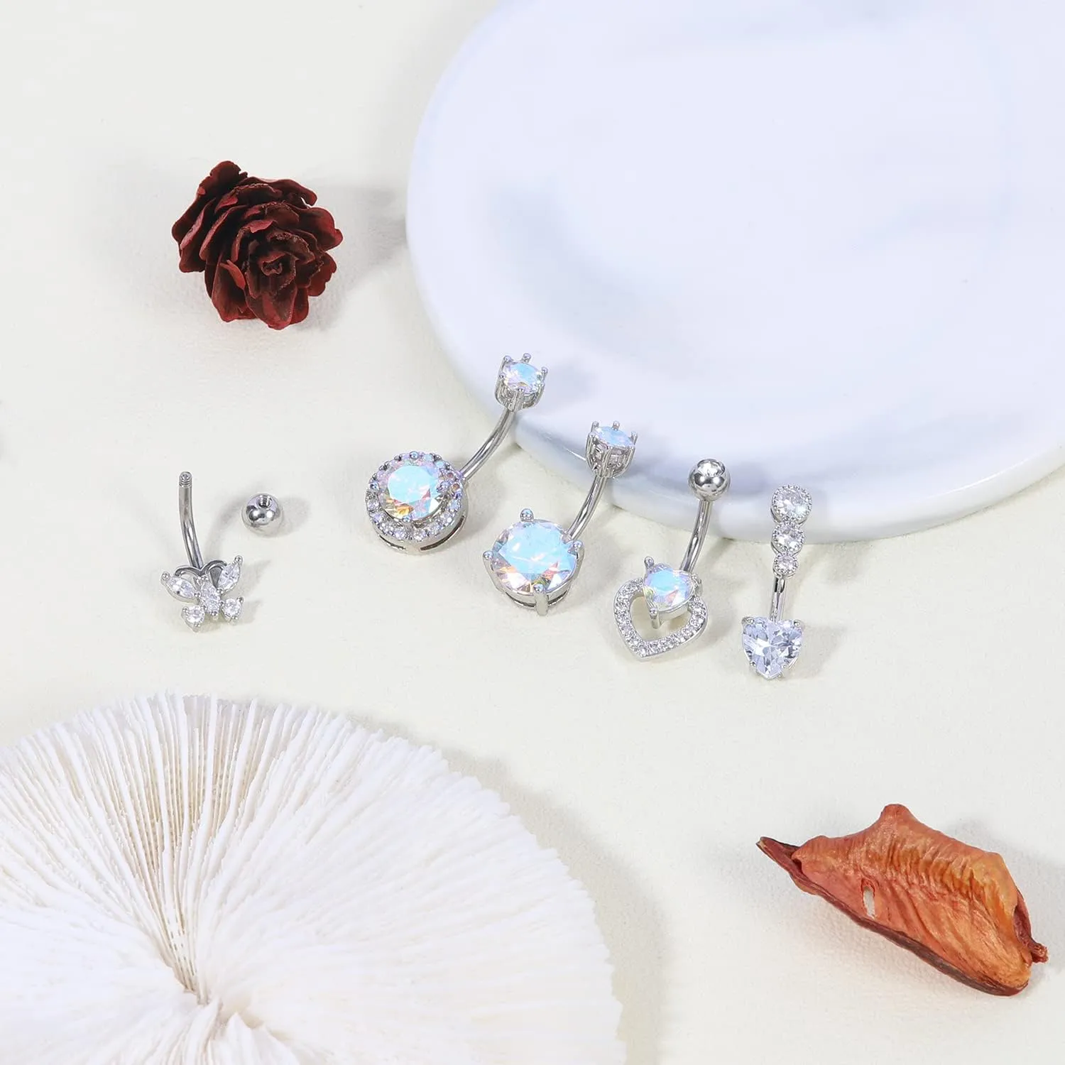Belly Button Rings: Hypoallergenic Surgical Steel and Gold Clicker Rings