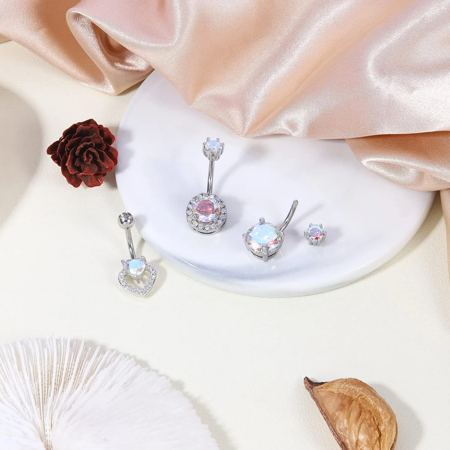 Belly Button Rings: Hypoallergenic Surgical Steel and Gold Clicker Rings