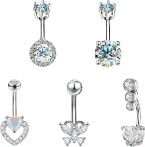 Belly Button Rings: Hypoallergenic Surgical Steel and Gold Clicker Rings