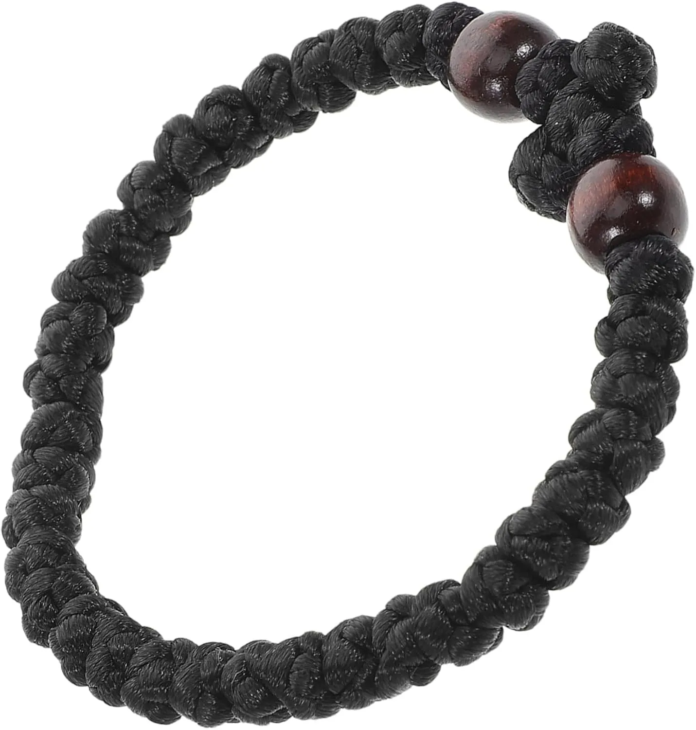 BESTYASH Handmade Wood Prayer Beads Bracelet for Men and Women Woven String Religious Jewelry Durable Grasping Hand Accessory Unique Personal Style Present for Various Occasions