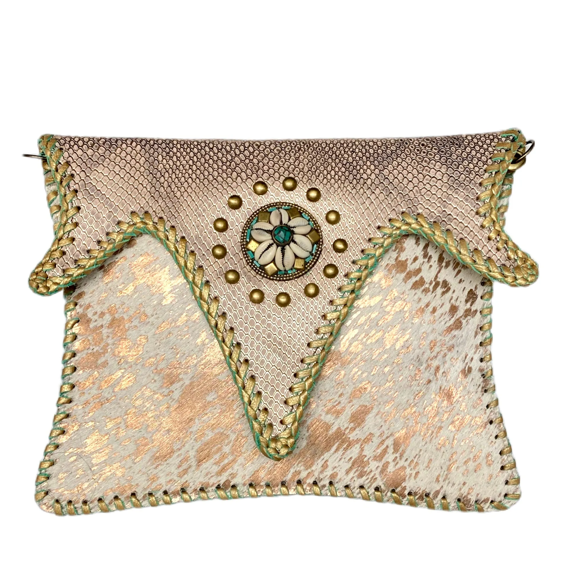 BG529 - 3 - Cow Hide Crossbody Purse