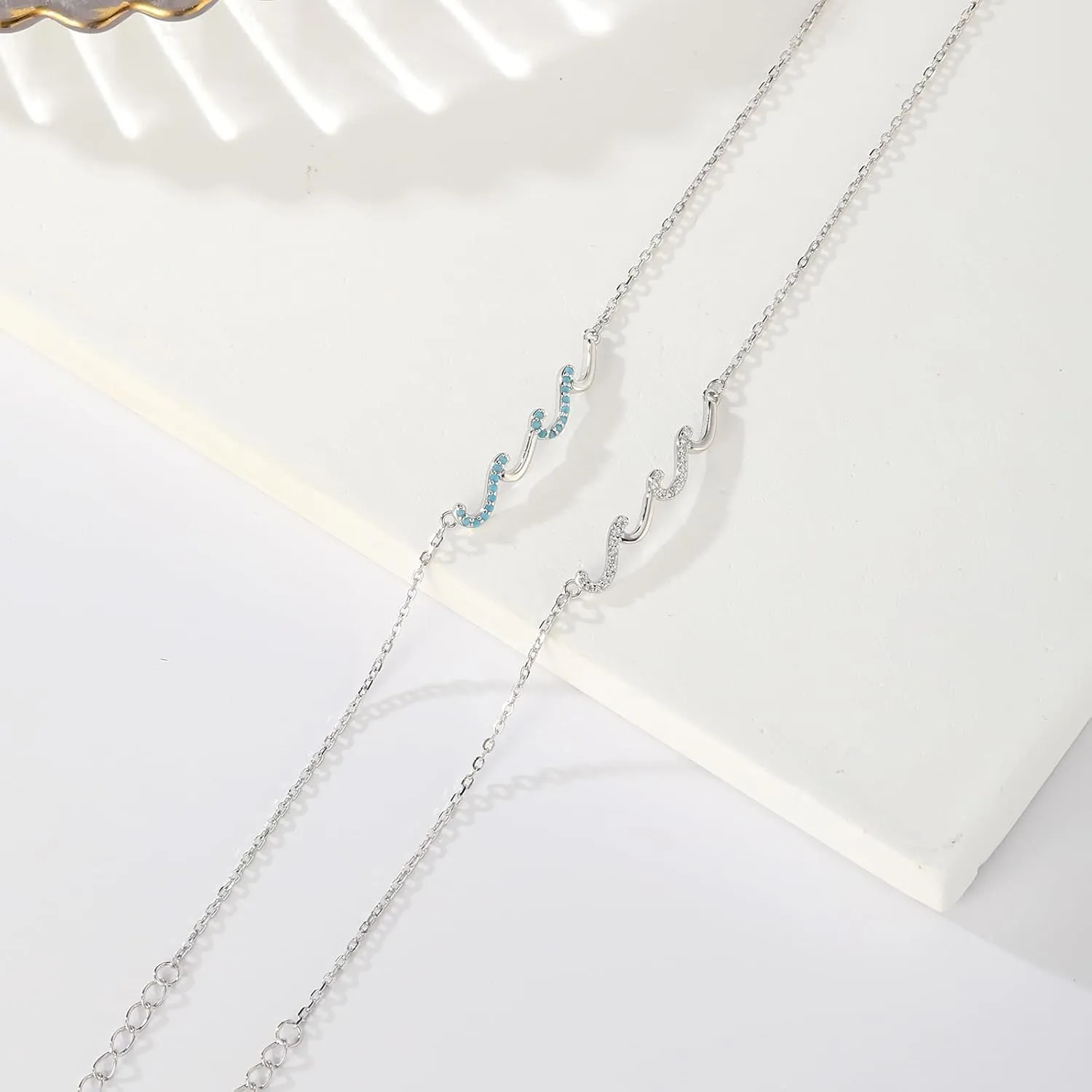 Birthday Gifts for Sister,S925 Sterling Silver Wave Bracelets for Sister,Mom,Wife,Daughter Jewelry from Mom, Unique Jewelry Gifts for Mother's Day,Anniversary,Chrismas