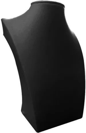 Black Leatherette Jewelry Necklace Display Stand ~ 8" Tall