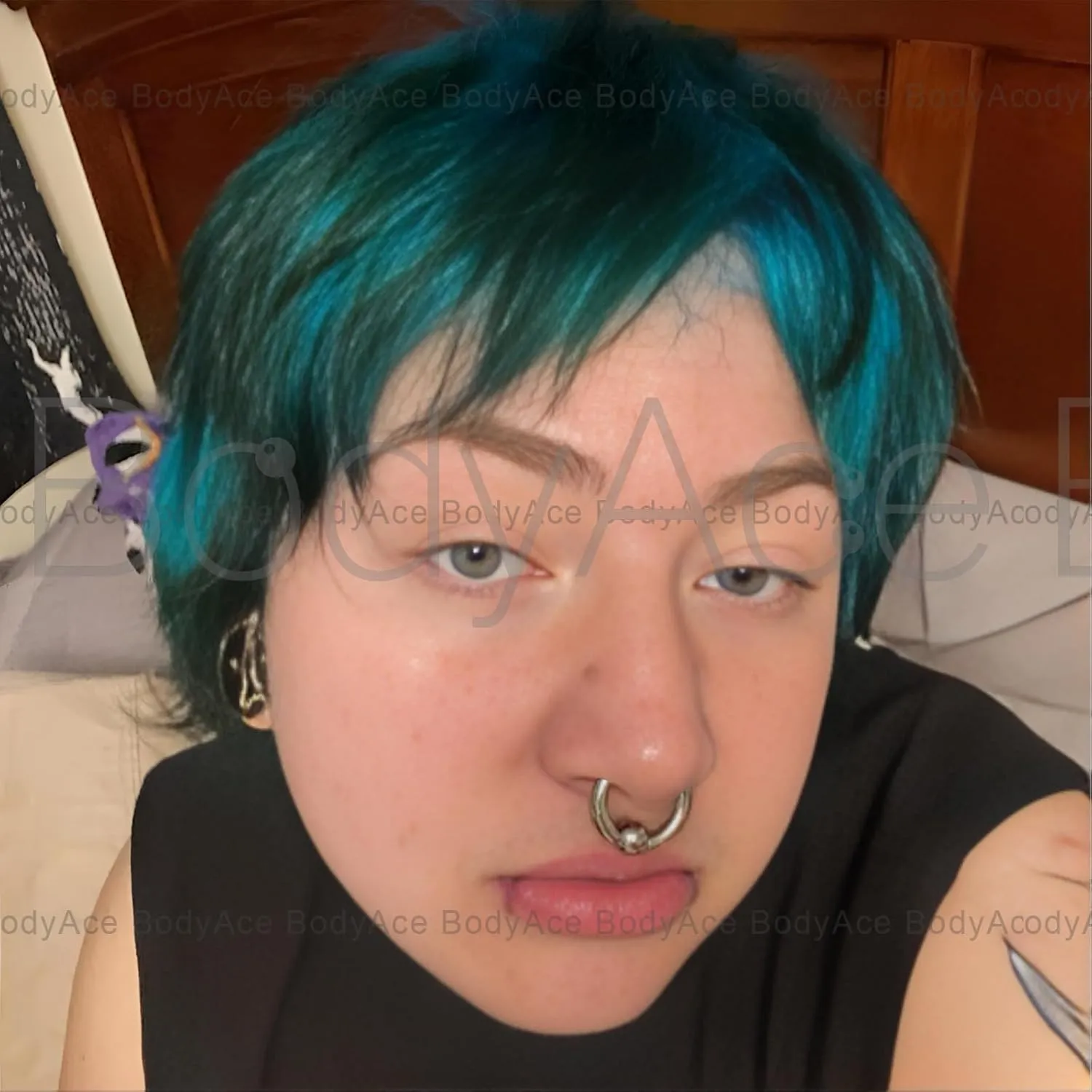 BodyAce Large Nose Rings Hinged Segment Clicker, 6G 8G 10G 12G PA Rings Big Gauges Earrings Hoops Ear Weights, Surgical Steel Septum Piercing Jewelry