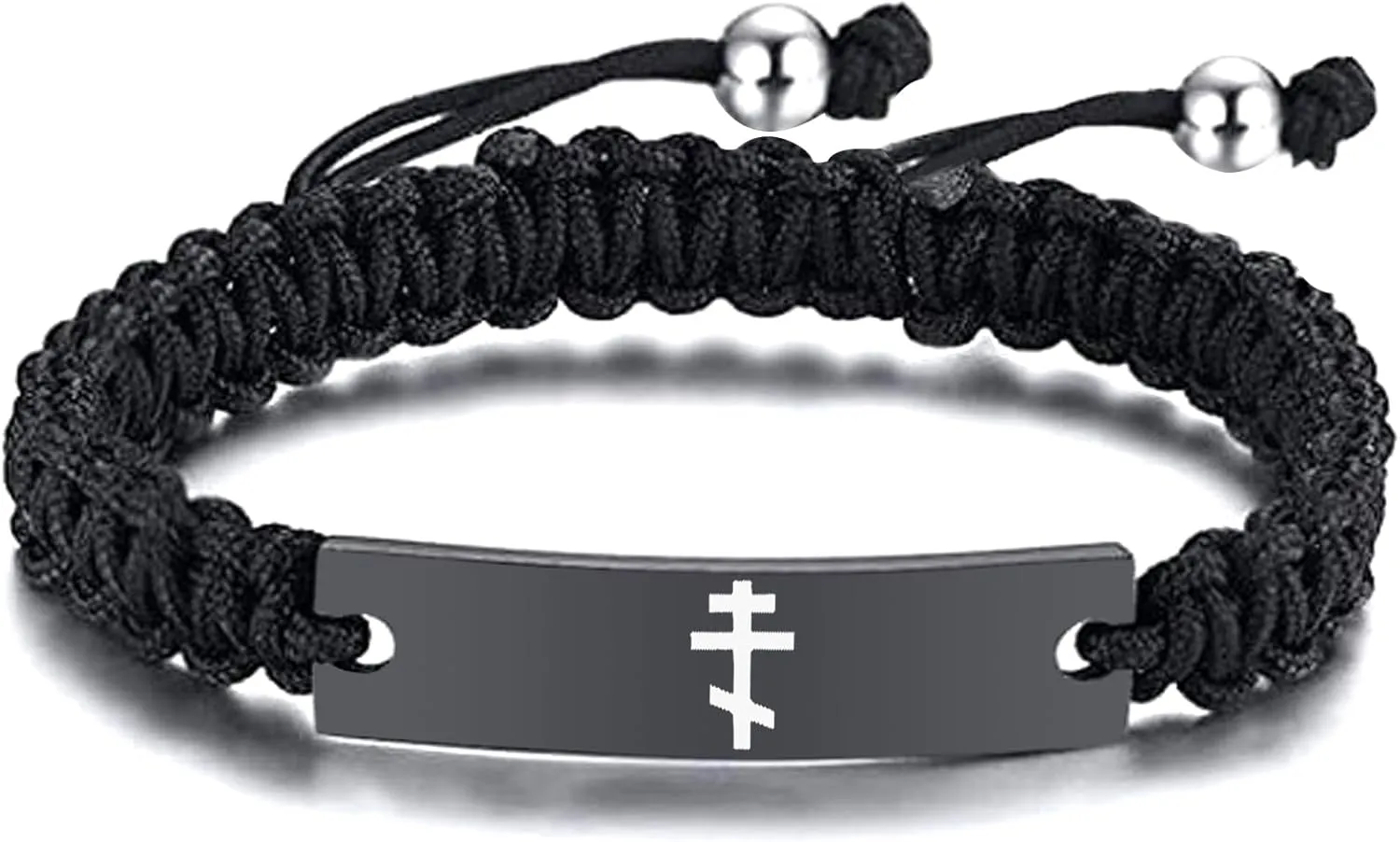 Braided Rope Bracelet For Men Women,Russian Orthodox Cross Braided Bracelet, Crucifix Crosses Symbol Cuff Religious Russia Ukraine Faith Reminder Jewelry Christian Gifts