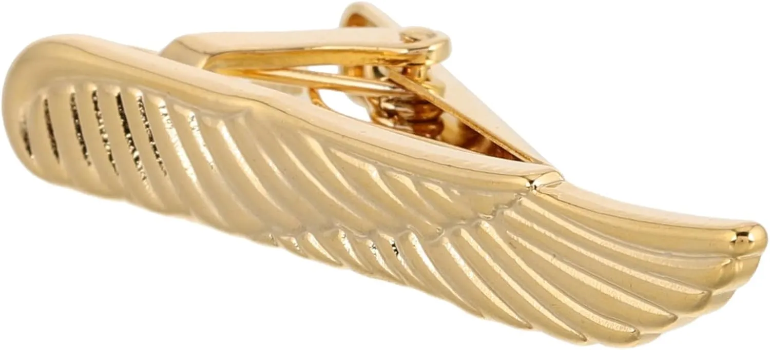 Business Men's Classic Metal Tie Clip Wings Design Fashionable Wedding Tie Clip for Men