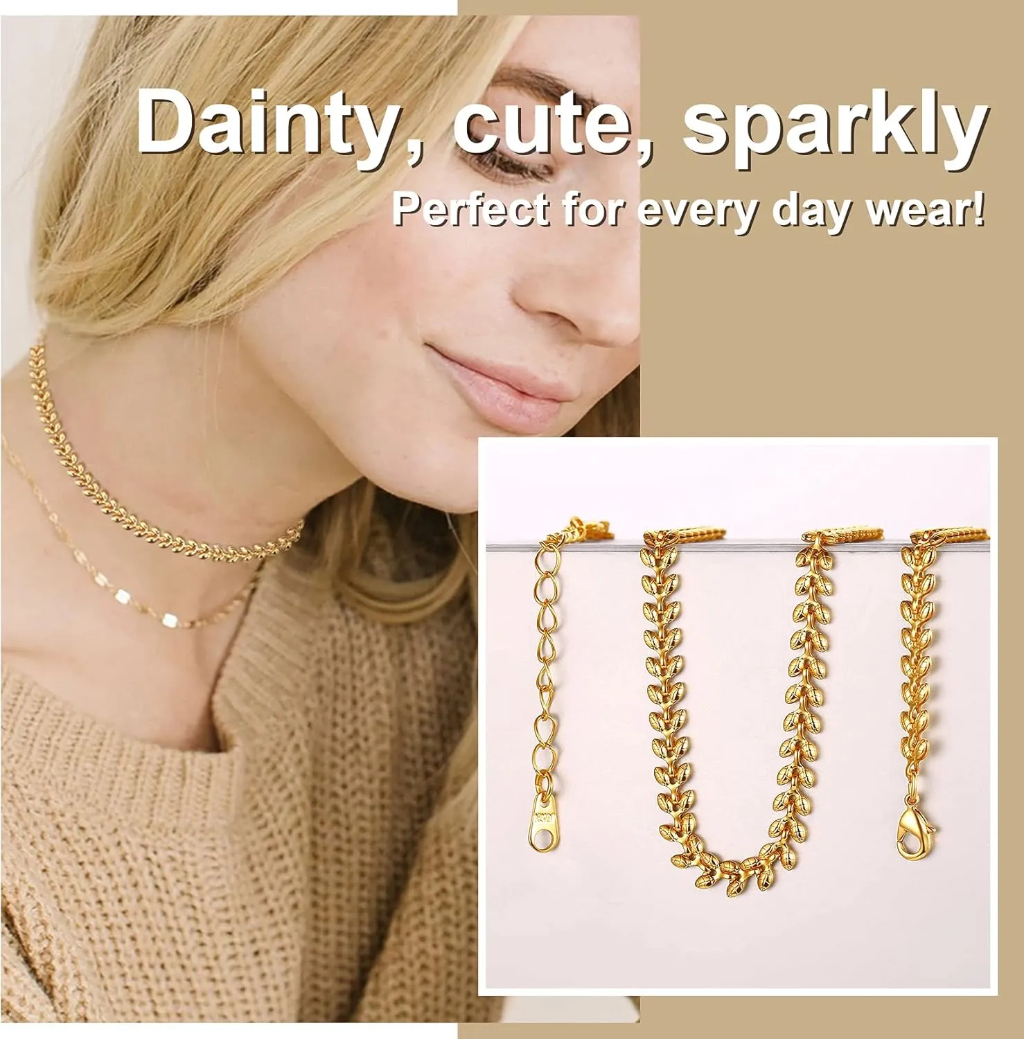 ChainsPro Women Chic Choker Necklace, Send Gift Box