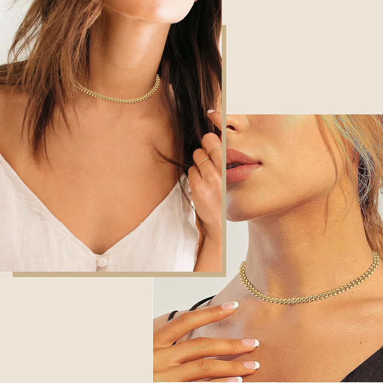 ChainsPro Women Chic Choker Necklace, Send Gift Box
