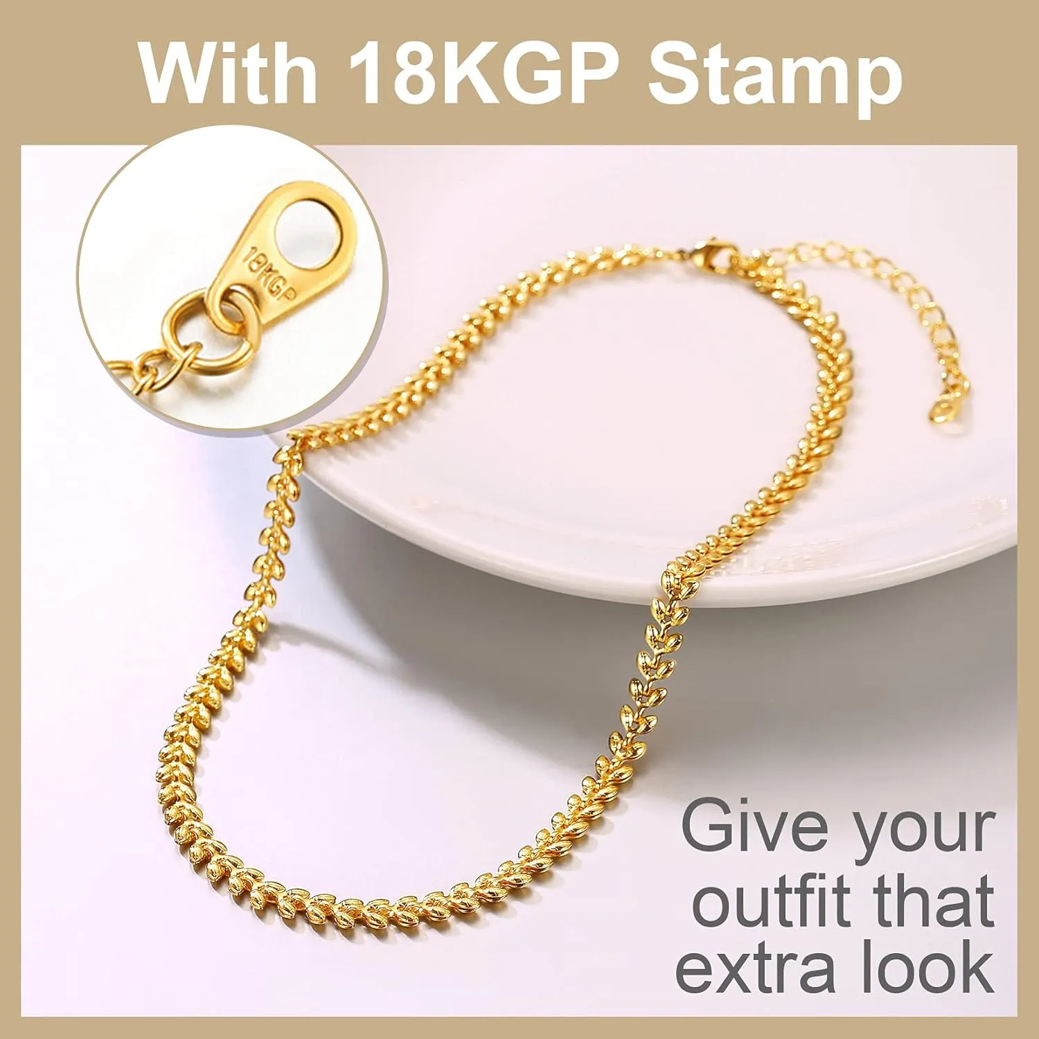 ChainsPro Women Chic Choker Necklace, Send Gift Box