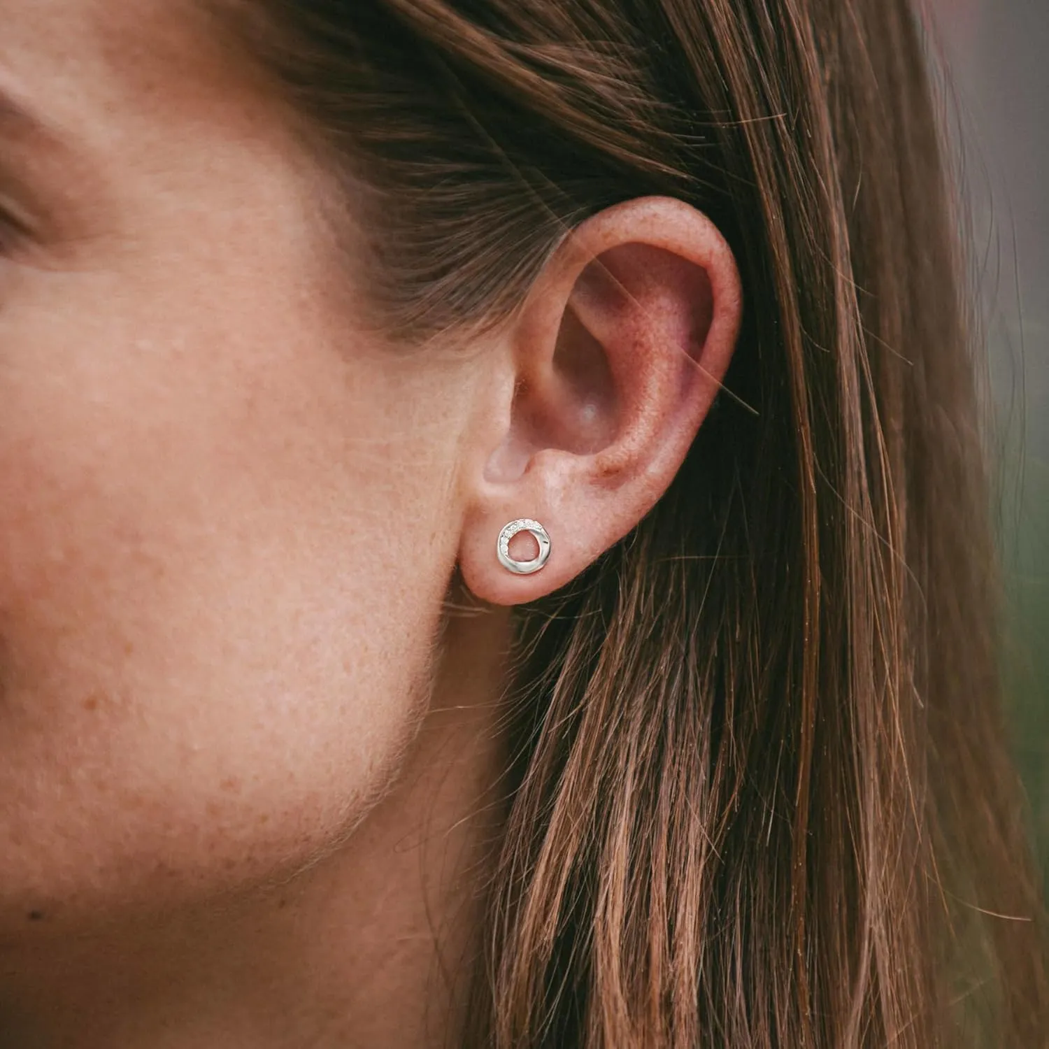 CHIC & ARTSY 925 Sterling Silver Stud Earrings | Dainty Screw Stud Earrings | Tiny Love Knot/Circle/Pentagon Earrings for Women