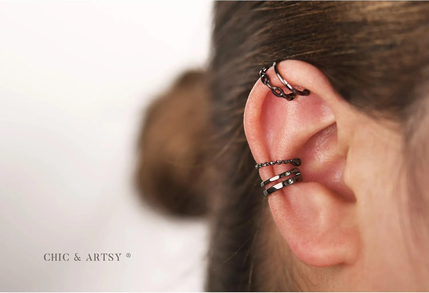 CHIC & ARTSY Cuff Earrings 925 Sterling Silver Ear Cuff Earrings Non-Piercing Fake Helix Cartilage Cuff Earrings Various Styles Conch Ear Cuffs Fine Jewelry for Women Man