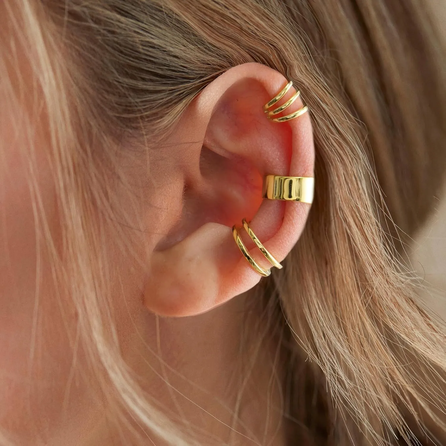 CHIC & ARTSY Cuff Earrings 925 Sterling Silver Ear Cuff Earrings Non-Piercing Fake Helix Cartilage Cuff Earrings Various Styles Conch Ear Cuffs Fine Jewelry for Women Man