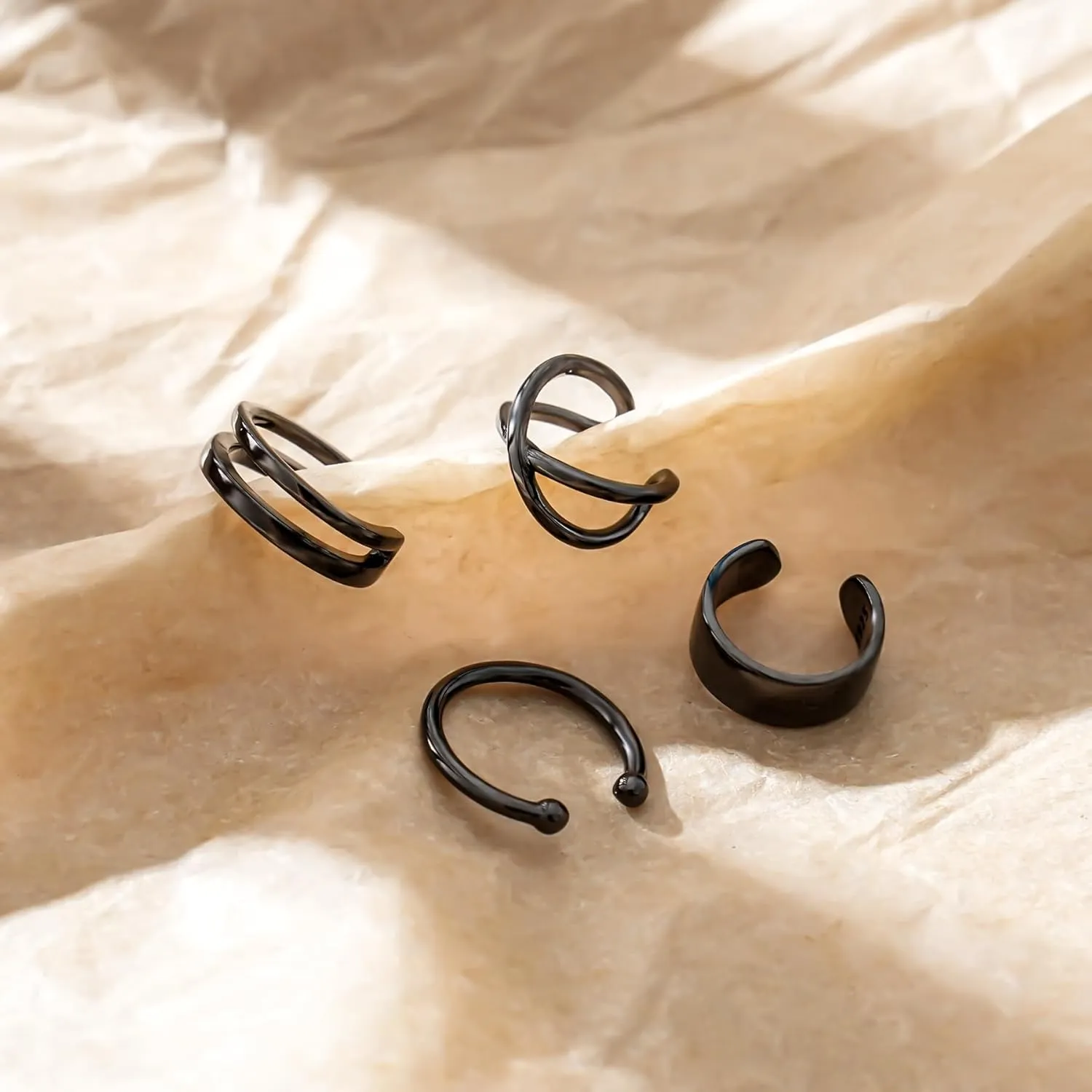 CHIC & ARTSY Cuff Earrings 925 Sterling Silver Ear Cuff Earrings Non-Piercing Fake Helix Cartilage Cuff Earrings Various Styles Conch Ear Cuffs Fine Jewelry for Women Man