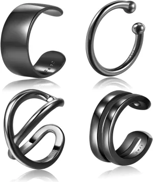 CHIC & ARTSY Cuff Earrings 925 Sterling Silver Ear Cuff Earrings Non-Piercing Fake Helix Cartilage Cuff Earrings Various Styles Conch Ear Cuffs Fine Jewelry for Women Man