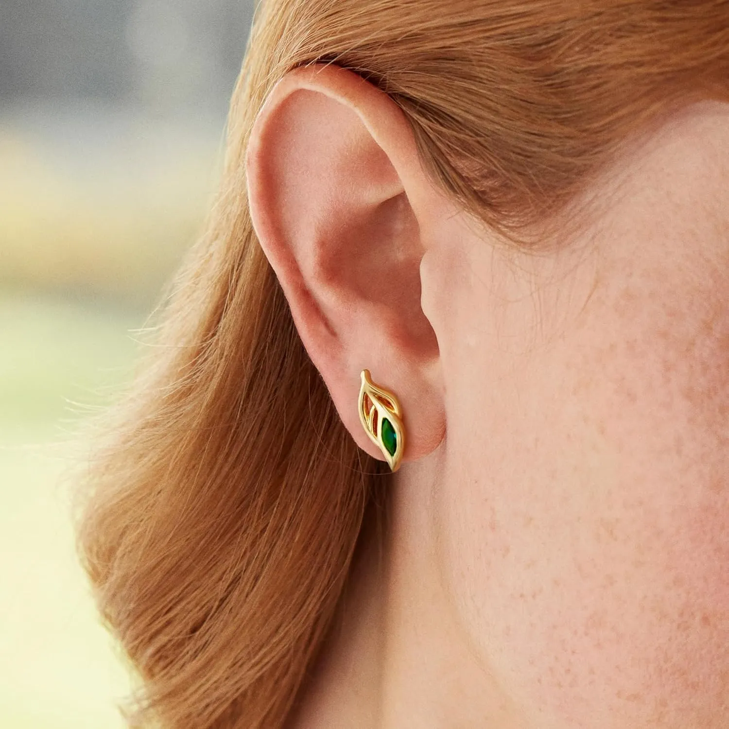 CHIC & ARTSY Plant Earrings 925 Sterling Silver Plant Stud Earrings for Women Hypoallergenic Bamboo Leaf Stud Earrings