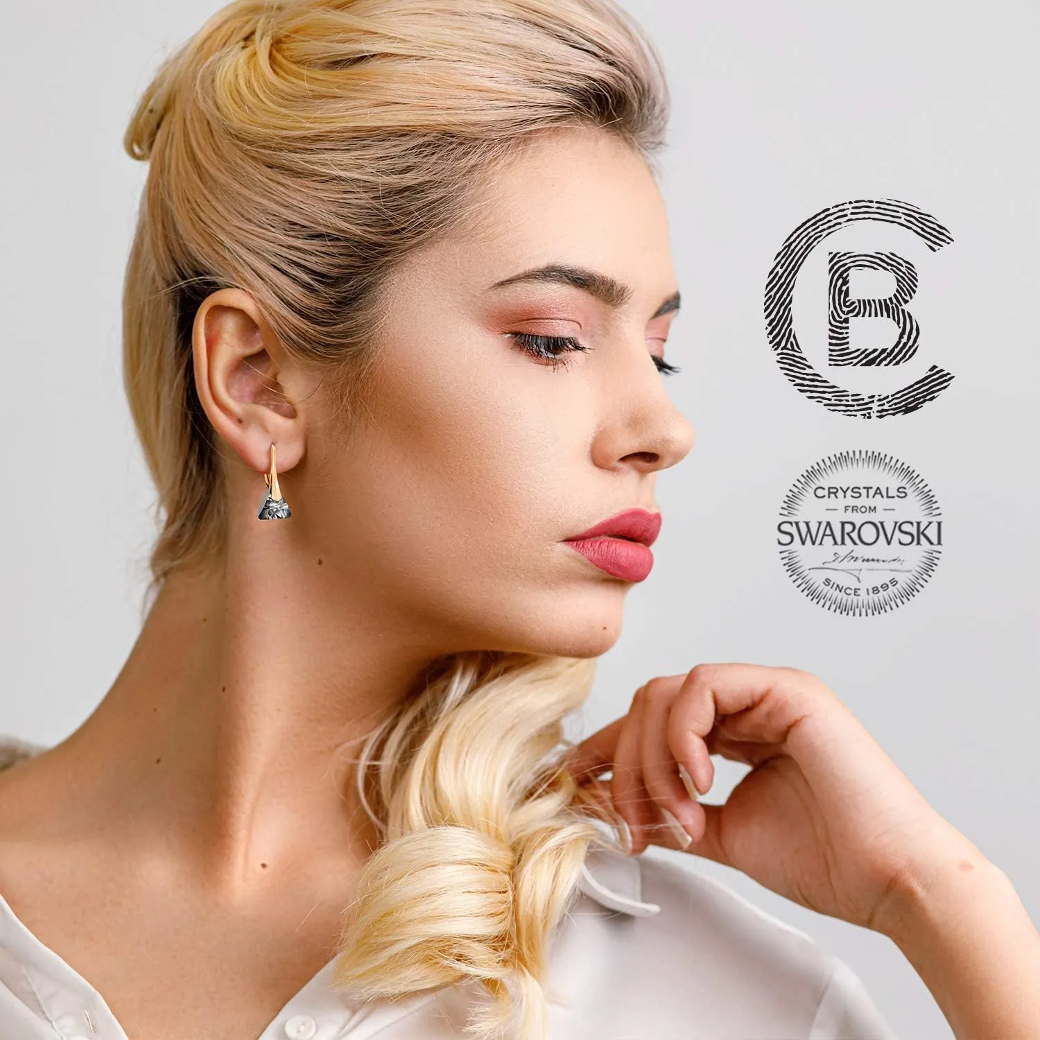 Chic Bijoux Austrian Crystal Earrings for Women Dangling, with 925 Sterling Silver Leverbacks, Gemstone Earrings for Ladies, Jewelry for mom