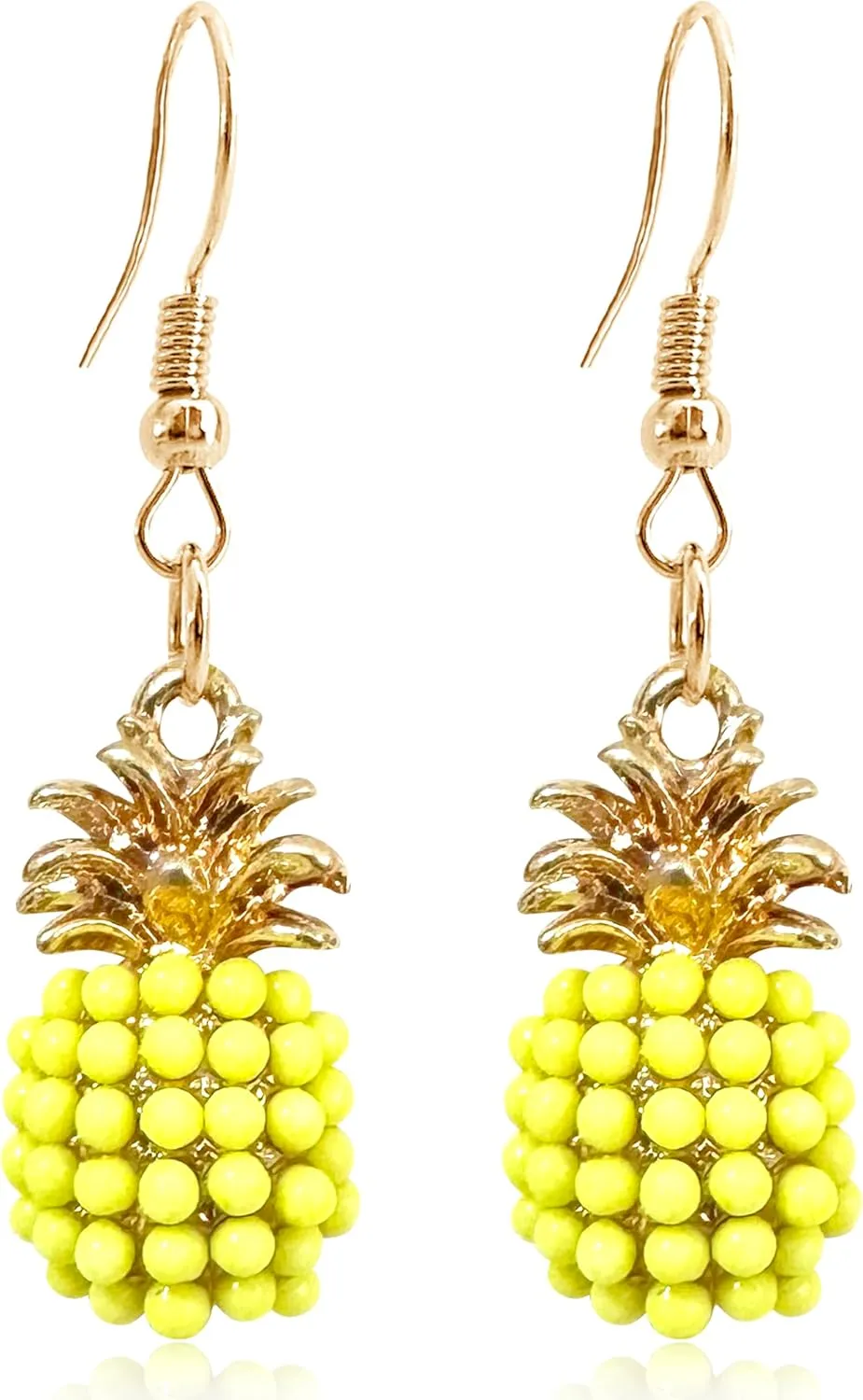 Chic Charm Sparkly Crystal Pineapple Stud Earrings Bohemian Fruits Pearl Pineapple Dangle Drop Earrings for Women Statement Summer Beach Jewelry Gifts