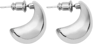 Chunky Gold Stud Half Hoop Earrings, Waterdrop Earrings for Women Open Hoop with 18 K Gold Filled Hypoallergenic Jewelry for Women