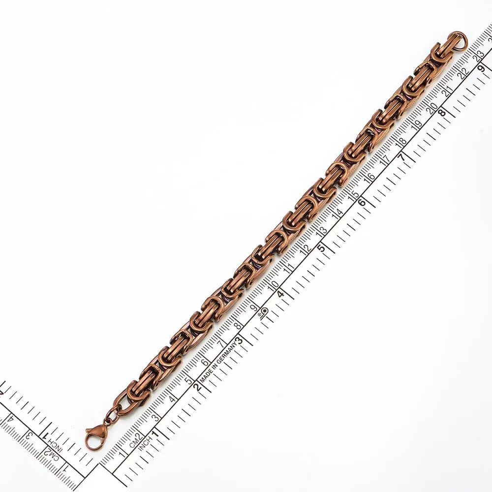 COOLSTEELANDBEYOND Mens Women New Stainless Steel Braided Link Bracelet Polished