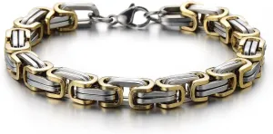 COOLSTEELANDBEYOND Mens Women New Stainless Steel Braided Link Bracelet Polished