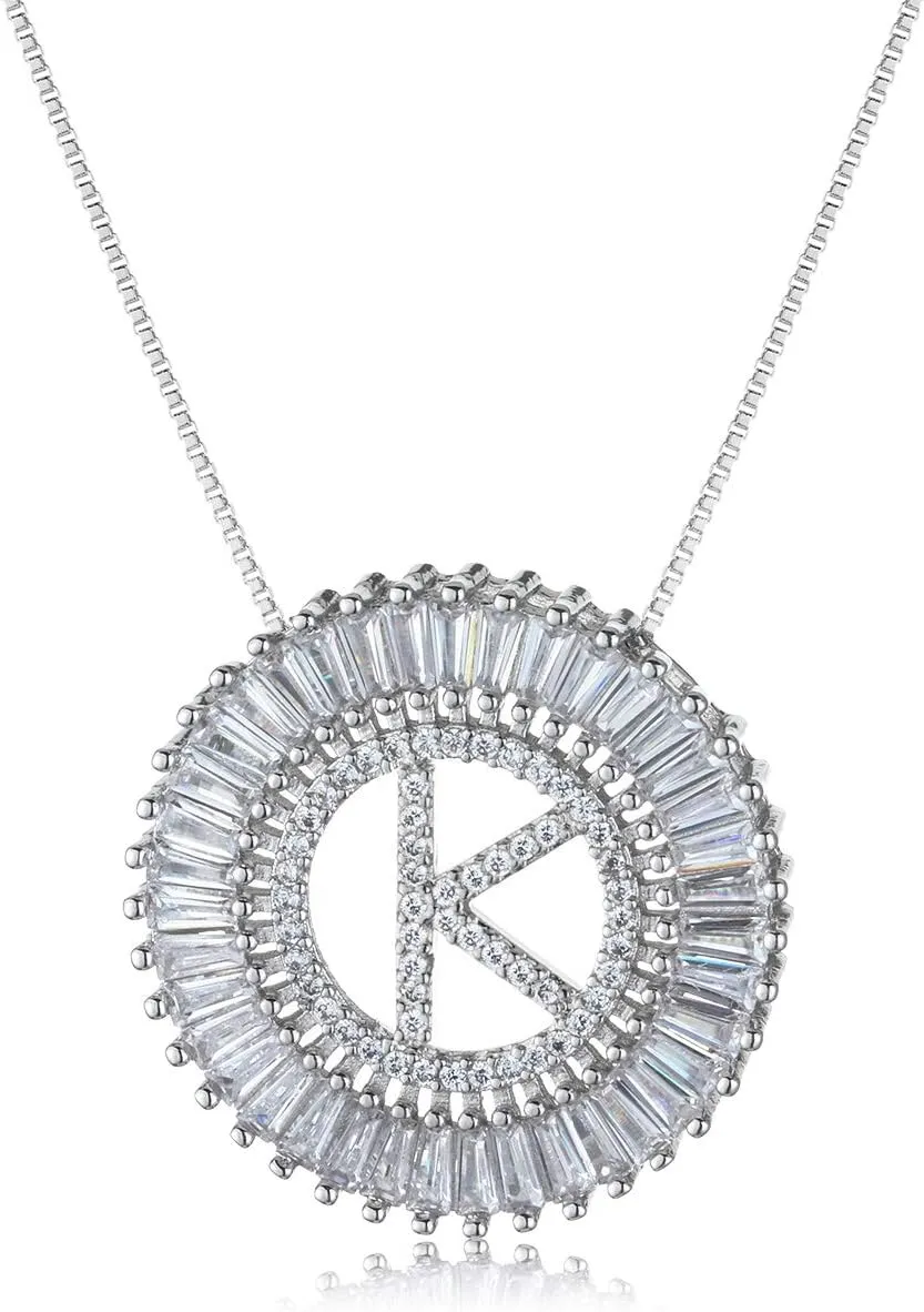 COTTVOTT A-Z Alphabet Pendant Necklaces Charms Women Initial Letter Chain Necklace 4 Colors