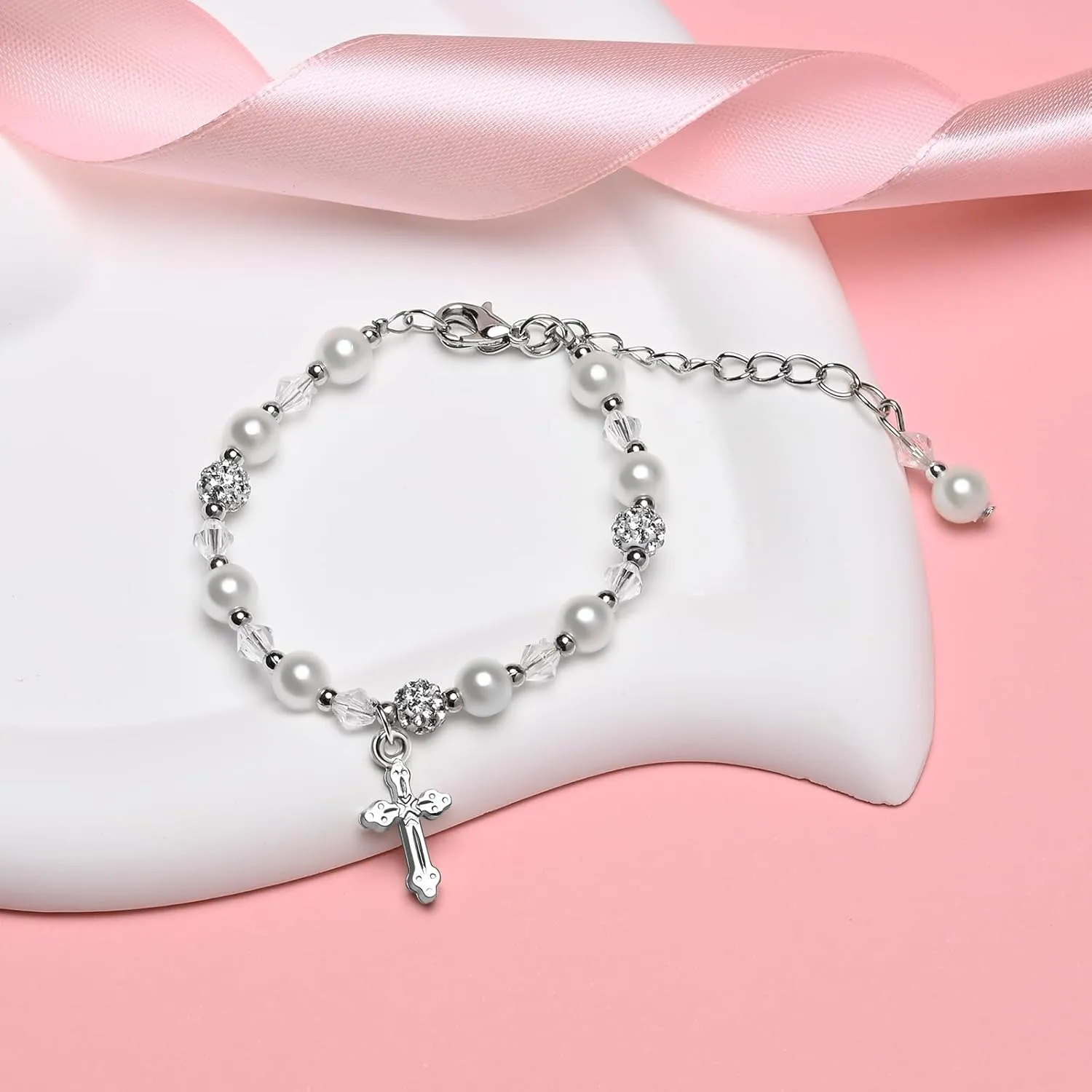 Cross Bracelets First Communion Baptism Confirmation Gifts for Teenage Girls