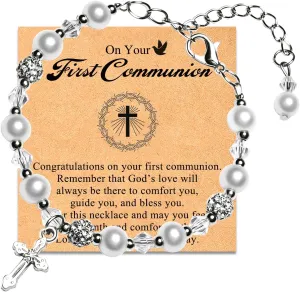 Cross Bracelets First Communion Baptism Confirmation Gifts for Teenage Girls