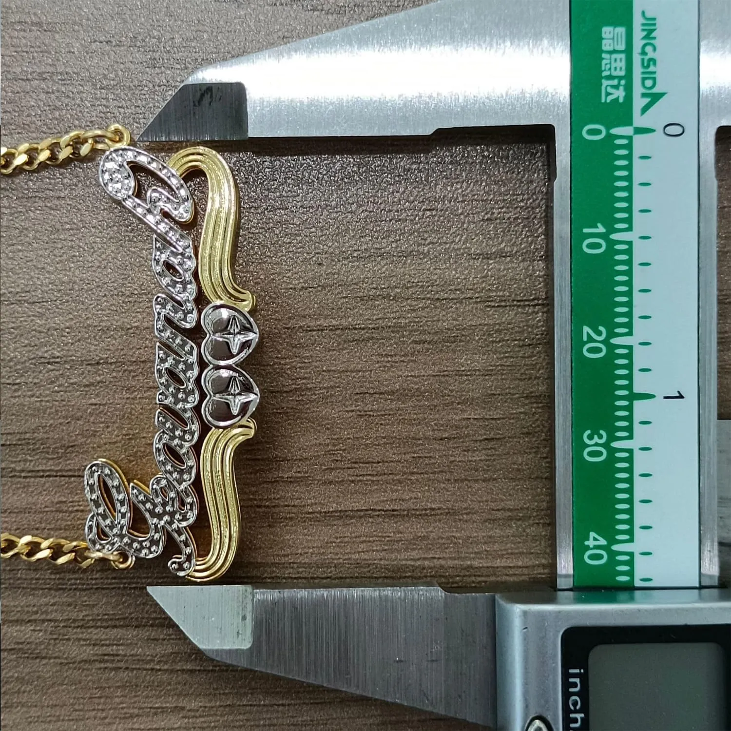 Custom Name Necklace Personalized Double Plated Name Necklaces 18K Gold Pendant for Women