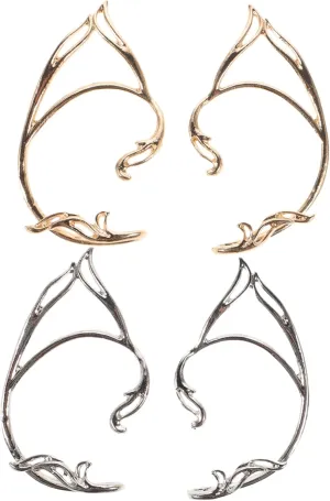 Didiseaon Elegant Fairy Ear Cuffs Minimalist Earring Wrap for Women Non-piercing Earring Cuffs Silver Earrings for Teens Ladies