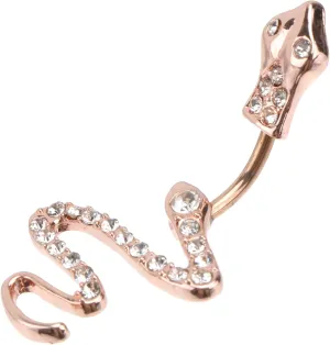 Didiseaon Snake Pendant Navel Ring Fine Polished Sterling Silver Perfect Present for Women