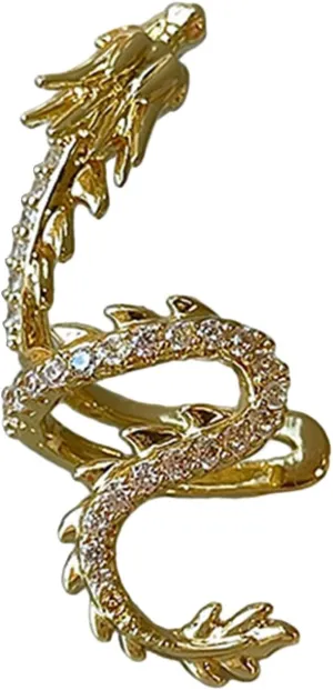 Ear Cuff Unique Dragon Ear Cuff Adornment Stylish and Fashionable Clip On Earrings for Pierced Ears Dainty Ear Jewelry Charm