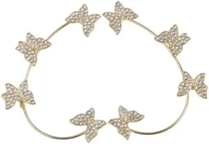 Ear Cuffs Elegant Aesthetic Rhinestone Ear Clips Fashion Jewelry Butterfly Ear Cuff Party