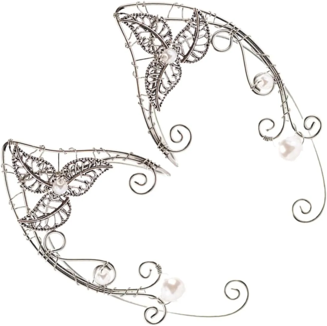 Earring Cuffs for Women Vintage Ear Cuffs Fairy Earring Clip-on Ear Wrap Elegant Jewelry for Wedding Party Daily Look