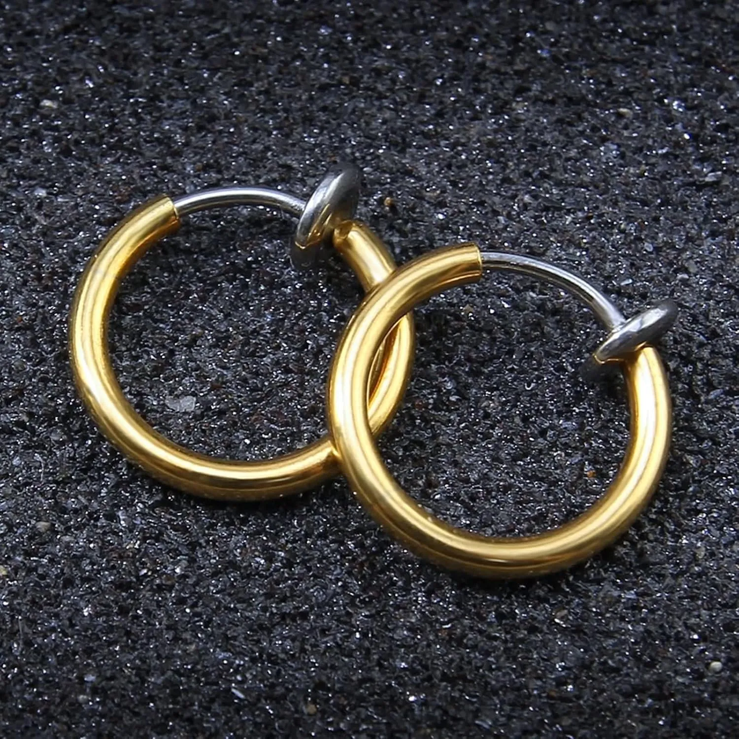 Earrings for Women, Silver Earrings Elegant Ear Cuff Stainless Steel Round for Jewelry Gifts