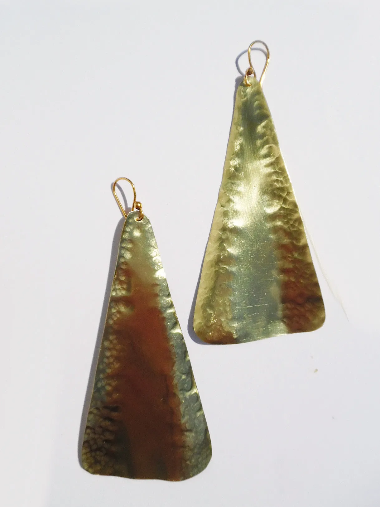 Earrings Piramide Gold on Brass