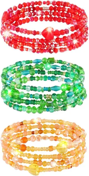 ELABEST Shiny Big African Waist Beads Belly Bead Waist Chain Beach 3PCS Waist Jewelry Body Accessories Women