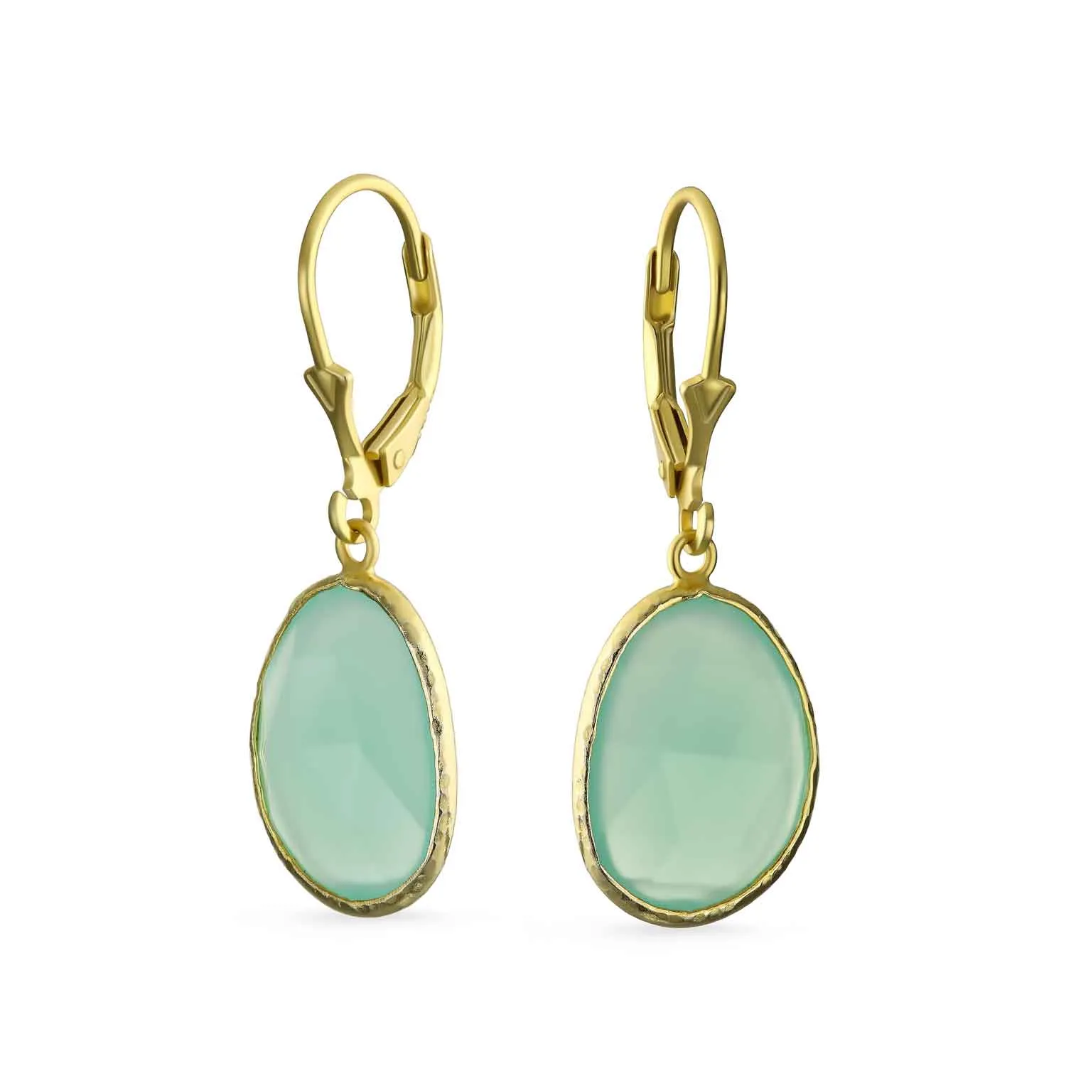 Elegant Sea Glass Pink Green Chalcedony Earrings Necklace Gold Plated Silver