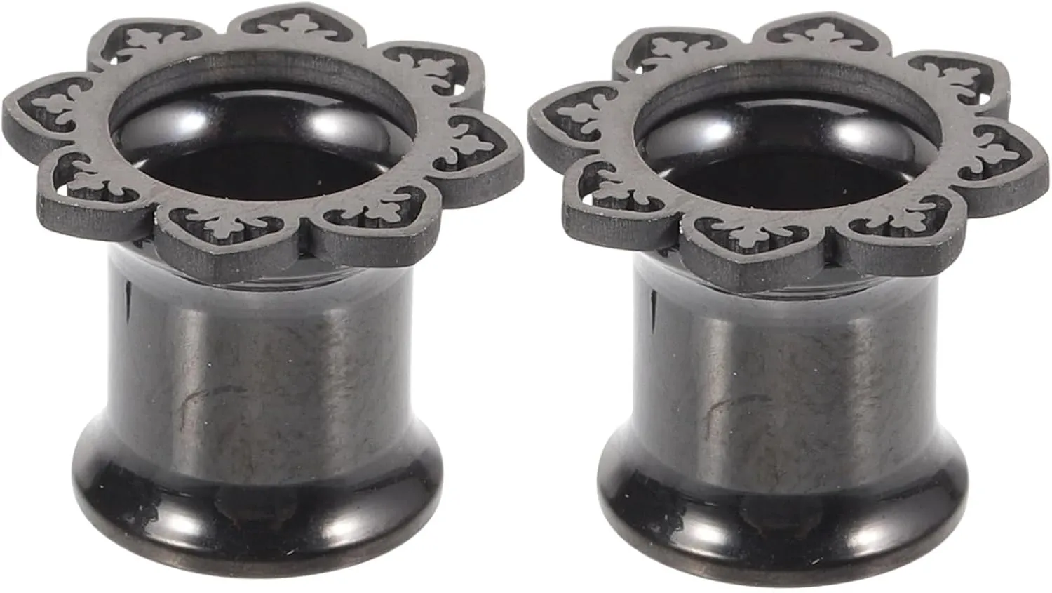 Elegant Stainless Steel Ear Plugs Tunnels 8mm Gauge Earrings for Ear Piercing Stretching