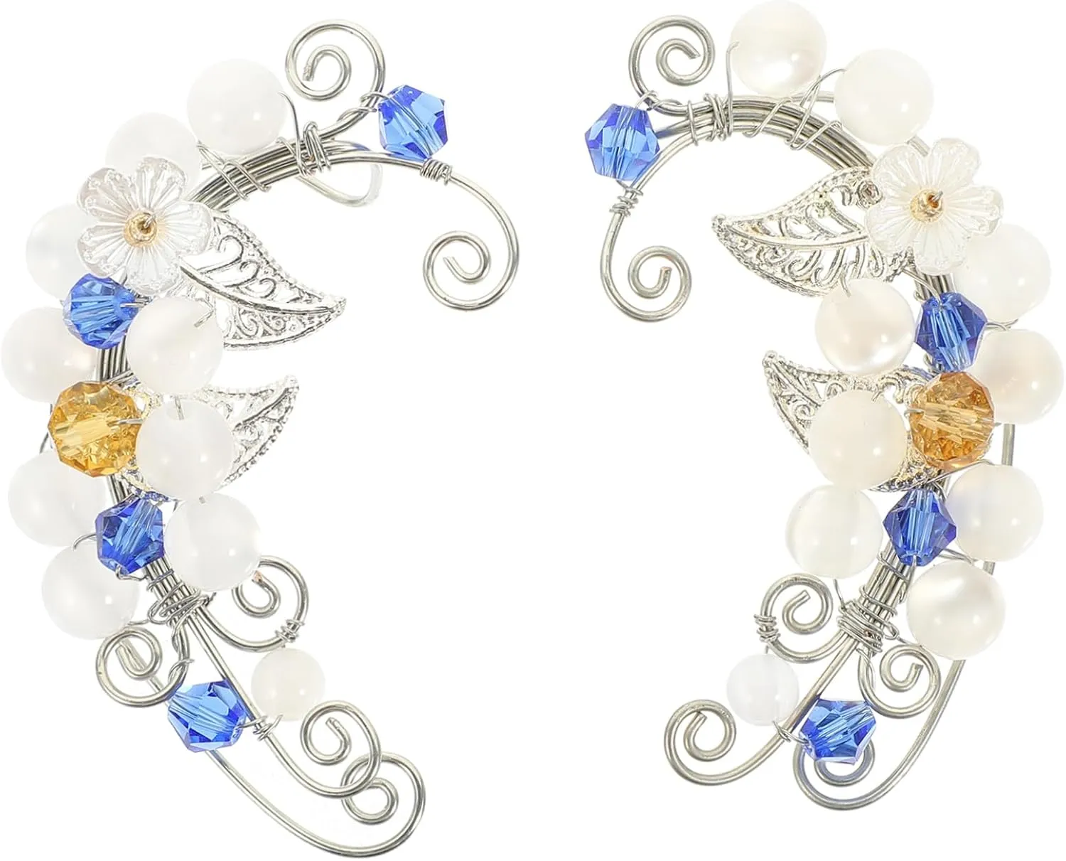 Elegant Women's Ear Cuffs Non-pierced Clip Earrings Ear Wrap Jewelry Fashion Accessory Pair