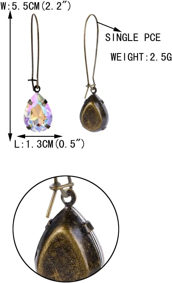EVER FAITH Women's Austrian Crystal Elegant Teardrop Hook Dangle Earrings