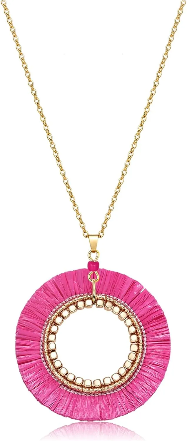 FAERLIIRY Long Tassel Pendant Y Necklace Hollow out Layered Rhombus Leaf Drop Necklace Lariat Chain Jewelry for Women