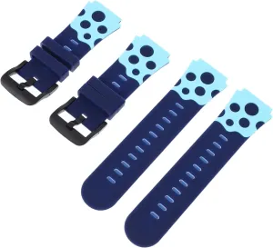Fashionable Boys and Girls Watch Band 2 Pack Comfortable Silicone Straps 20mm Fit Wrist Sturdy and Elegant