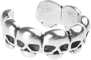 Fashionable Skull Heads Ear Clip Without Piercing Ear Jewelry Alloy Material Stylish Ear Cuffs for Party Daily Wear