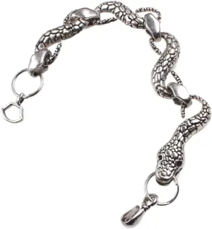 Fashionable Snake Design Glow in the Dark Bracelet Punk Style Metal Alloy Men's Hand Chain