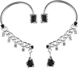 Fashionable Vintage Metal Ear Cuff Earrings Punk Gothic Style Ear Wraps Non-piercing Cartilage Clip for Women