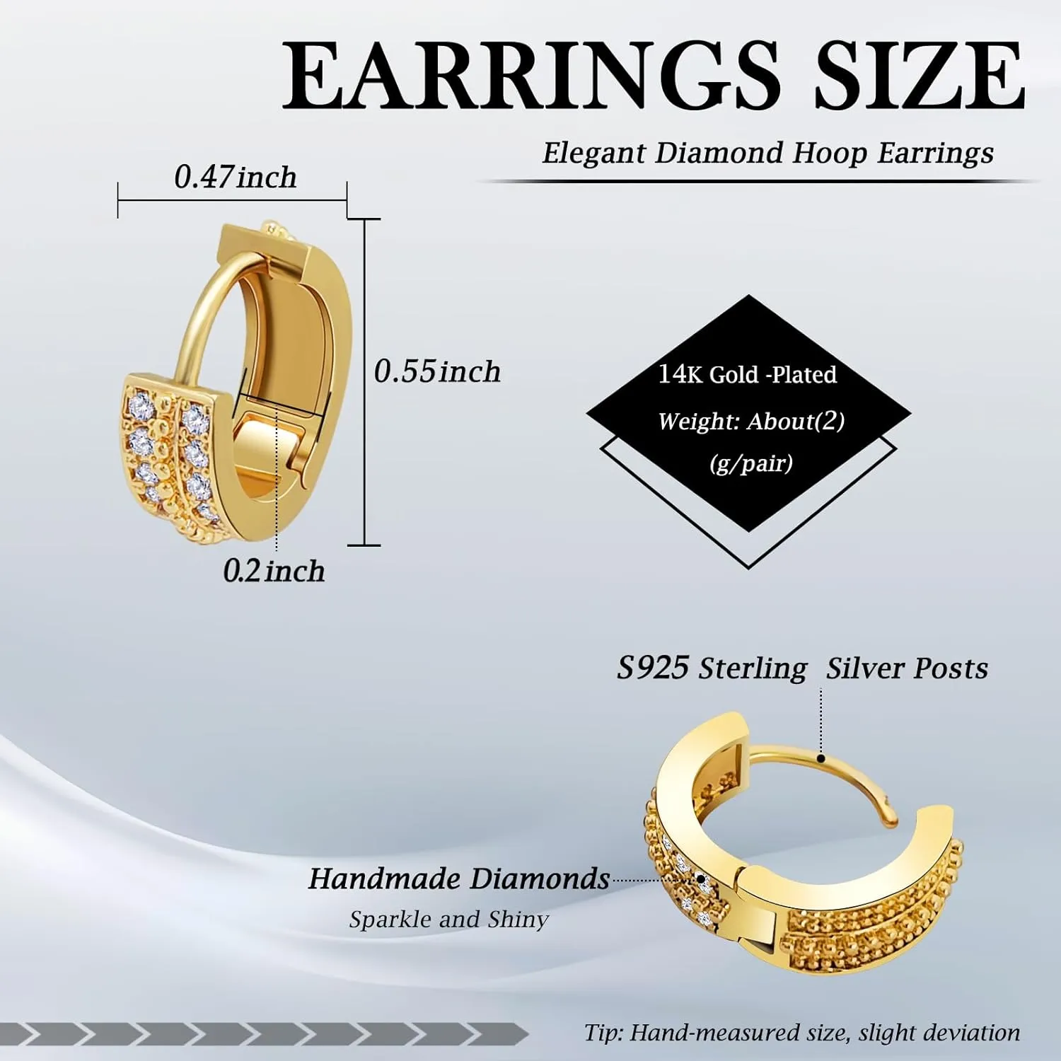 Flat Back Diamond Stud Earrings for Women 14k Gold Plated Minimalist Earrinngs, Hypoallergenic Silver Post Dainty Cute Cartilage CZ Earrings Jewelry Gifts Cherry/Flower/Butterfly/Drop/Pearl